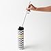 mDesign Slim Toilet Bowl Brush and Holder for Bathroom Storage - Gray/Yellow Chevron