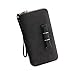 Women Wallet Purse Clutch Ladies Handbag Aeeque [Wrist Strap] PU Leather Phone Bag Zipper Wallets Pocket Card Holder Case for Galaxy S8 S7 Edge J7 J3/ iPhone Xs XR X/8 7 6S Plus, Gifts for Her, Black