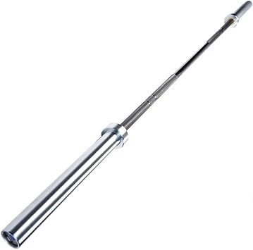 Body-Solid OB86EXT Aluminum Olympic Bar - 7ft, 44lb Barbell Straight Bar for Weight Lifting, Strength Training, and Barra Olimpica Workouts, 1500lbs Weights Plate Capacity Silver