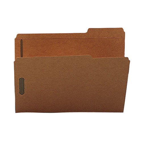 Smead 19837 11 Point Kraft Folders Two Fasteners 1/3 Cut Top Tab Legal Brown 50/Box