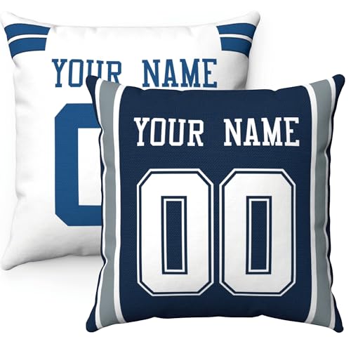 Image of ANTKING Throw Pillow 2 Pack Custom Any Name and Number Personalized Gift for Men Women Boys