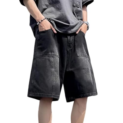 Baggy Jean Shorts Men Jorts Y2k Emo Grunge Denim Shorts