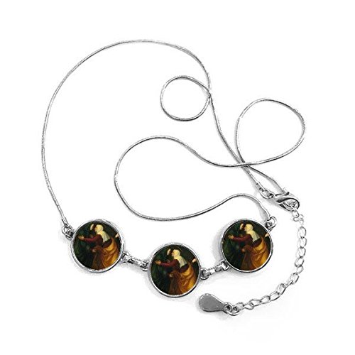 Cadeau de culture chrétienne avec collier pendentif rond de la Visitation