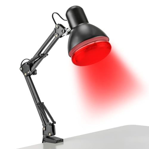Infrarotlampe 150W Rotlichtlampe Wärmelampe mit Timer -...
