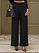 ZAFUL Womens Wide Leg Dress Work Pants Business Casual Flowy Trousers High Elastic Waisted Pleaded Stretchy Slacks Teacher Clothing Fall Outfits with Pockets 2025 Black Small