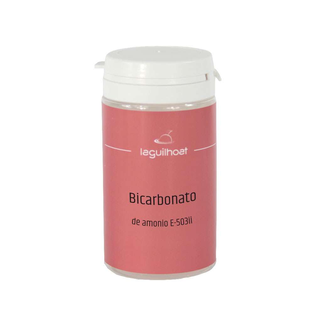 Bicarbonato de amonio 80 g para repostería y panadería Gasificante tradicional para galletas crujientes y masas ligeras Mejorador de masas sin gluten en bote hermético