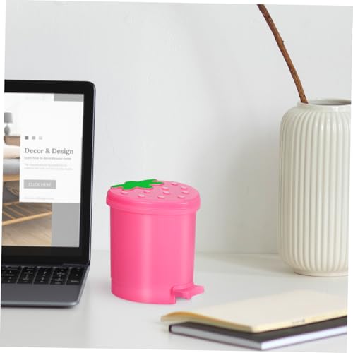 Caneca de basura de escritorio con forma de fresa miniatura 4