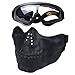 Produktbild Fansport Airsoft Maske Halbe Gesichts Maske Schutz Anti Impack Schädel Muster Gesichts Maske mit Outdoor Goggles