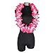4 Pcs Pink Hawaiian Leis for Graduation Party, Dance Party, Photo Prop in Outdoors (Pink)