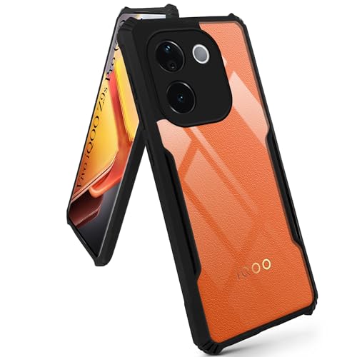 Image of Jkobi Back Cover Case for vivo iQOO Z9s Pro (Shockproof with Polycarbonate Clear Panel | Professional Black)