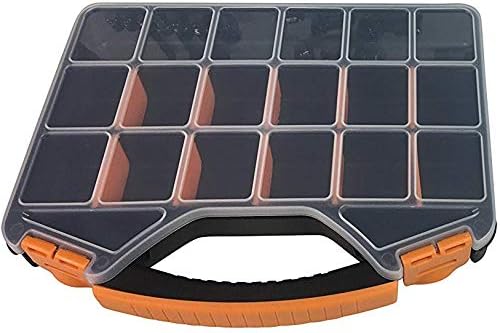 Heavy Duty Storage Box & Organizer with 18 Adjustable Compartments