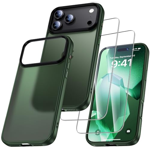 UniqueMe für iPhone 17 Hülle - Handyhülle für iPhone 17 Case,Rundumschutz Schutzhülle Cover, 1 Handyhülle & 2 Schutzfolie - Transparent