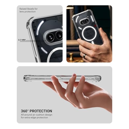 Image of DailyObjects Clear Magnetic Phone Case Cover Compatible with Nothing Phone (2a) | Wireless Charging Slim Back Cover | 2 Layer Edge Protection & Shockproof