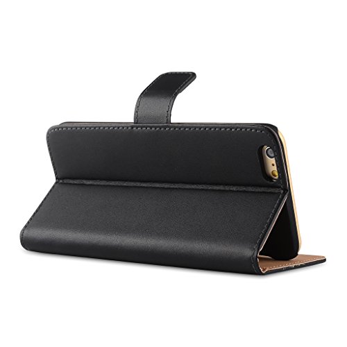 Iphone 6 Plus Case, Kktree Leather Magnetic Flip Cover Credit Card Wallet Stand Case For Apple Iphone 6 Plus 5.5 Inch Black #TOP3