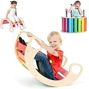 Wooden Climbing Arch for Toddlers 1-3, Climbing Toys Indoor Montessori Climbing Set for Kids,Toddler Climber Climbing Gym Indoor Outdoor Playset