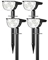 GKGG Solar Lights Outdoor Waterproof IP65, 76 LED 3 Lighting Modes Solar Spot Lights Outdoor Yard Garden Landscape Pathway (Cool White, 4 Pack)