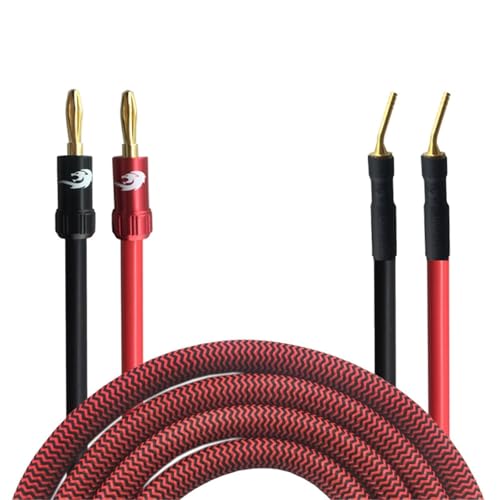 Câble haut-parleur banane en cuivre OFC plaqué or haute fidélité 8m