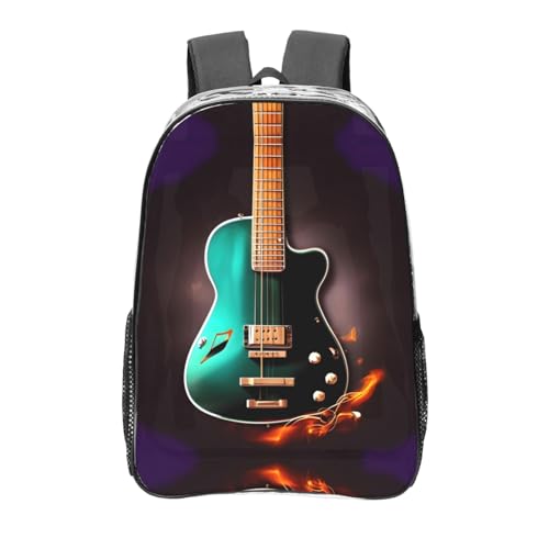 Sac à dos transparent noir avec poches de rangement pour travail et loisirs