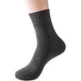 Glamorika Diabetikersocken für Herren Ohne Gummibund Ohne Naht am Zehennägelansatz Venenfreundlich Hautfreundlich Atmungsaktiv Geeignet für Senioren Baumwolle mit Lycra Socken 5 Paar Dunkelgrau