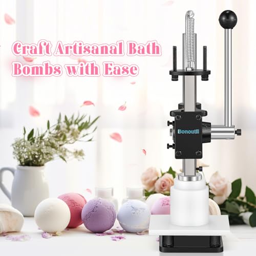 Bath Bomb Press Machine-Heavy Duty Bath Bomb Machine with Mold Kit Adjustable Height DIY Soap Press