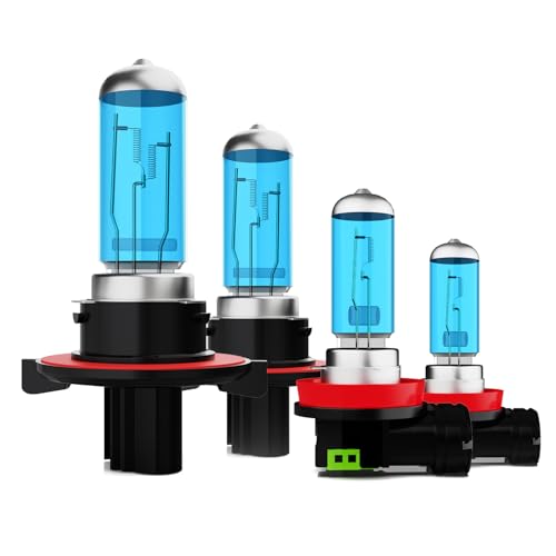 Image of Light Bulbs Fit For Nissan Sentra 2004-2012, 9008 H11 High Low Beam Fog Lights High Performance Halogen Headlight Bulb Combo, 6000K White Light, Pack of 4