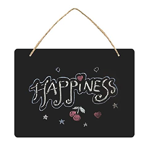 Vccgy Wooden Double Sided Hanging Chalkboard Signs,Memo Message Sign, Vintage Erasable Message Board Sign With Hanging String For Wedding Kitchen Home Party Decoration (Black) #TOP2