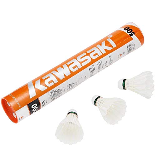 Kawasaki King Kong 500 3 in 1 - Volani da allenamento Badmington resistenti, confezione da 12