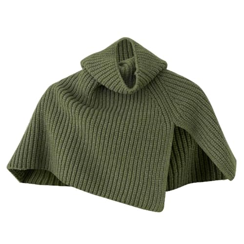 Pullover Scarf Knit Turtleneck Shawl Wrap Shrug Detachable Sweater Collar Winter Warm Neck Warmer Shawl Cape Cloak Shawl