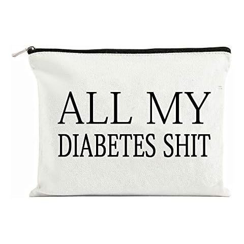 All My Diabetes Shit Funny Diabetic Travel Bag Pouch Personalized Gift for Diabetic Emergency Supply Bag for Grandma Grandpa Mom Dad Sister Brother for Birthday Christmas Gifts Cover