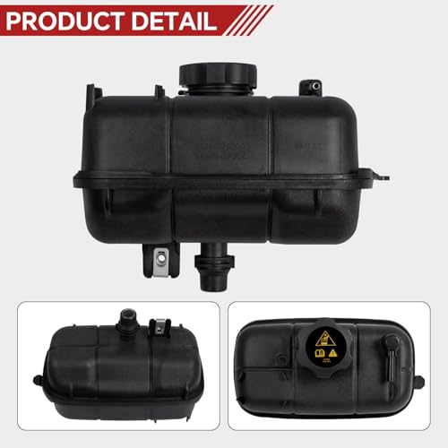 Image of 68364312AC Engine Coolant Reservoir Recovery Bottle Compatible with 2018-2026 Jeep Wrangler JL JLU 2.0 L4 Recovery Tank Replace 68364312AA 68364312AB