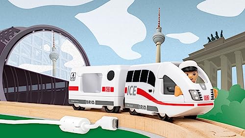 BRIO World - 36088 Trains of The World Ice Akkureisezug - Akku-betriebene Spielzeuglok für Kinder ab 3 Jahren