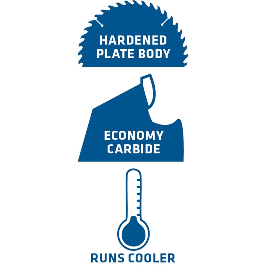 Miniatura 11 de Century Drill & Tool 09103 Hoja de sierra circular de uso general para enmarcar - 7-14 pulgadas 24T, paquete de 10 cuchillas de repuesto, caja de