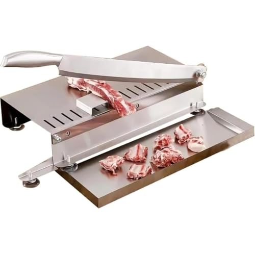 肉切り器 テーブルトップ 手動肉切り包丁 骨切り粉砕機 EnergyDeer ステンレス製 冷凍肉ミンチ機 小型骨切り包丁 取り外し可能刃 水洗い可能 (S - 14.5x23cm,a)