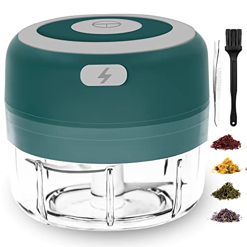 Electric Herb Grinder - 3.5 Inch Large Grinders for Grinding Dry Fresh Herbs and Spice, USB Rechargeable Grinder with Transparent Chamber, High-efficiency, Portable and Waterproof Electric Herb Grinder - 3.5 Inch Large Grinders for Grinding Dry Fresh Herbs and Spice, USB Rechargeable Grinder with Transparent Chamber, High-efficiency, Portable and Waterproof