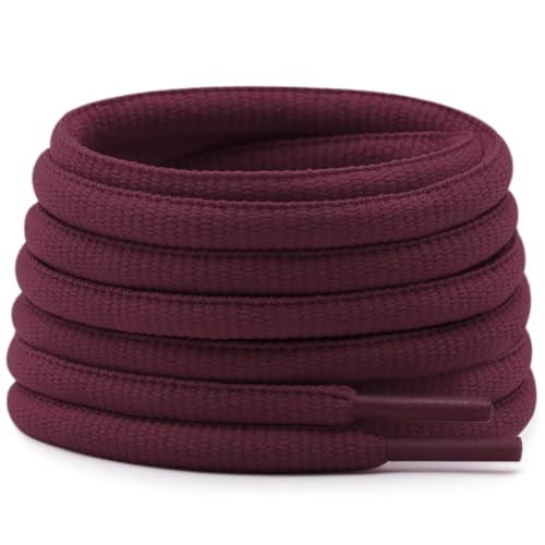 Image of Oval Athletic Shoelaces Thick 4MM DELELE Half Round Shoe Laces Strings 2 Pair