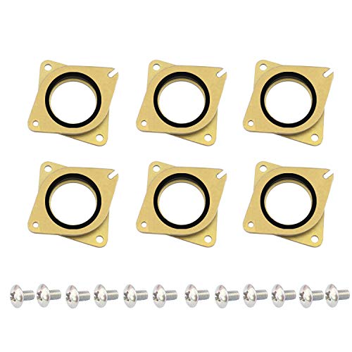 WeiMeet Steel Rubber Stepper Motor Vibration Dampers with 12 Pieces M3 5mm Screws for CNC, NEMA 17 Creality CR-10,10S 3D Printer(6 Pack)