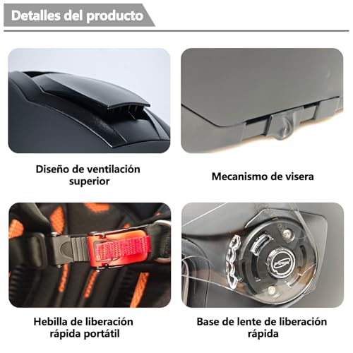 Casco de moto de doble visera ECE 2206 con ventilaci&oacute;n optimizada 709 ABS 5
