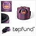TOPFUND Purple Heavy Duty Crystal Singing Bowl Carrying Case 10 inch with Sponge Padded Sleeve 8