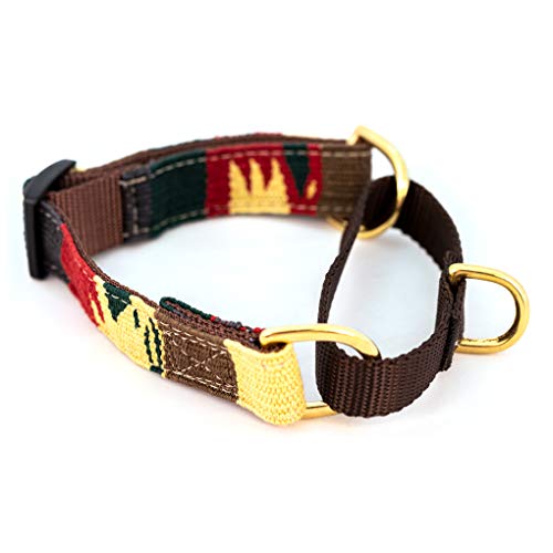 A Tail We Could Wag Martingale Style Dog Collar - Traditional Earth (Small 11-15