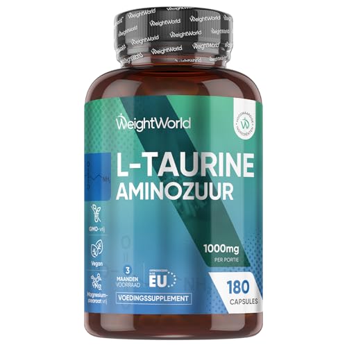 WeightWorld L-Taurine capsules - 1000 mg 180 vegan capsules