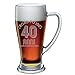Colorfamily Boccale da Birra con Incisione 40 Anni - Buon Compleanno - Bicchiere in Vetro 38 cl