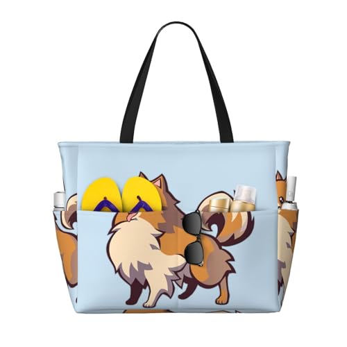 Sac de voyage polyvalent grand volume 45x38x17 cm avec motif Poméranie