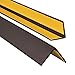 Produktbild ProfiPVC Winkelprofil 35x35mm, 80cm - Kunststoffwinkel aus PVC-Gummi - selbstklebend Kantenschutzprofil, elastischer Kantenschutz - Eckschutzprofil, einfache Montage - DunkelBraun