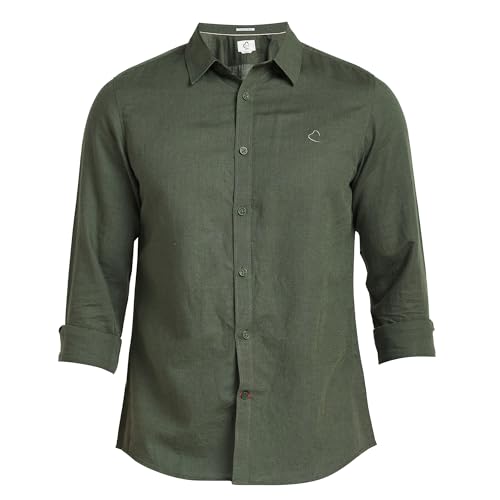 Image of Being Human Grey Slim Straight Fit Regular Collar Long Sleeves Men's Shirt Clothing
