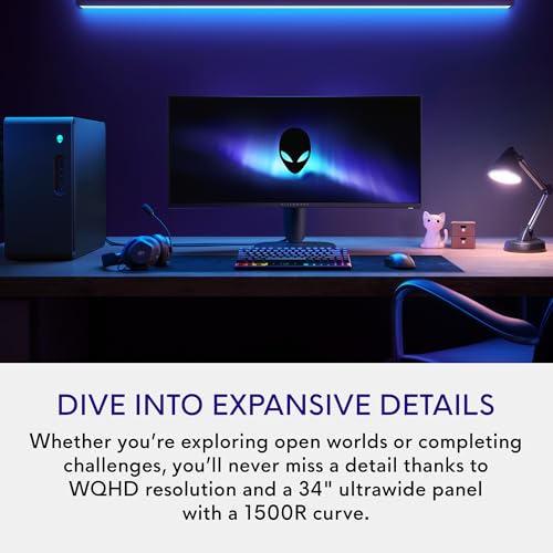 A panoramic gaming landscape on the 34-inch ultrawide display