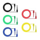 Longitud: 50 cm AWG Places de prueba multímetro Cable de silicona 5pcs / Set multifuncional multímetro Sonda kit de pruebas eléctricas de doble SMD IC Test gancho de plomo Para voltímetro, amperímetro, multímetro.