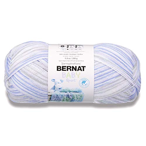 Image of Bernat Baby Sport Big Ball Ombre Yarn - (3) Light Gauge 100% Acrylic - 9.8oz - Lilac Bouquet - Machine Wash & Dry