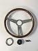 Nardi Steering Wheel - Classic - 360 mm (14.17 inches) - Mahogany Wood with Polished Spokes - Part # 5061.36.3000