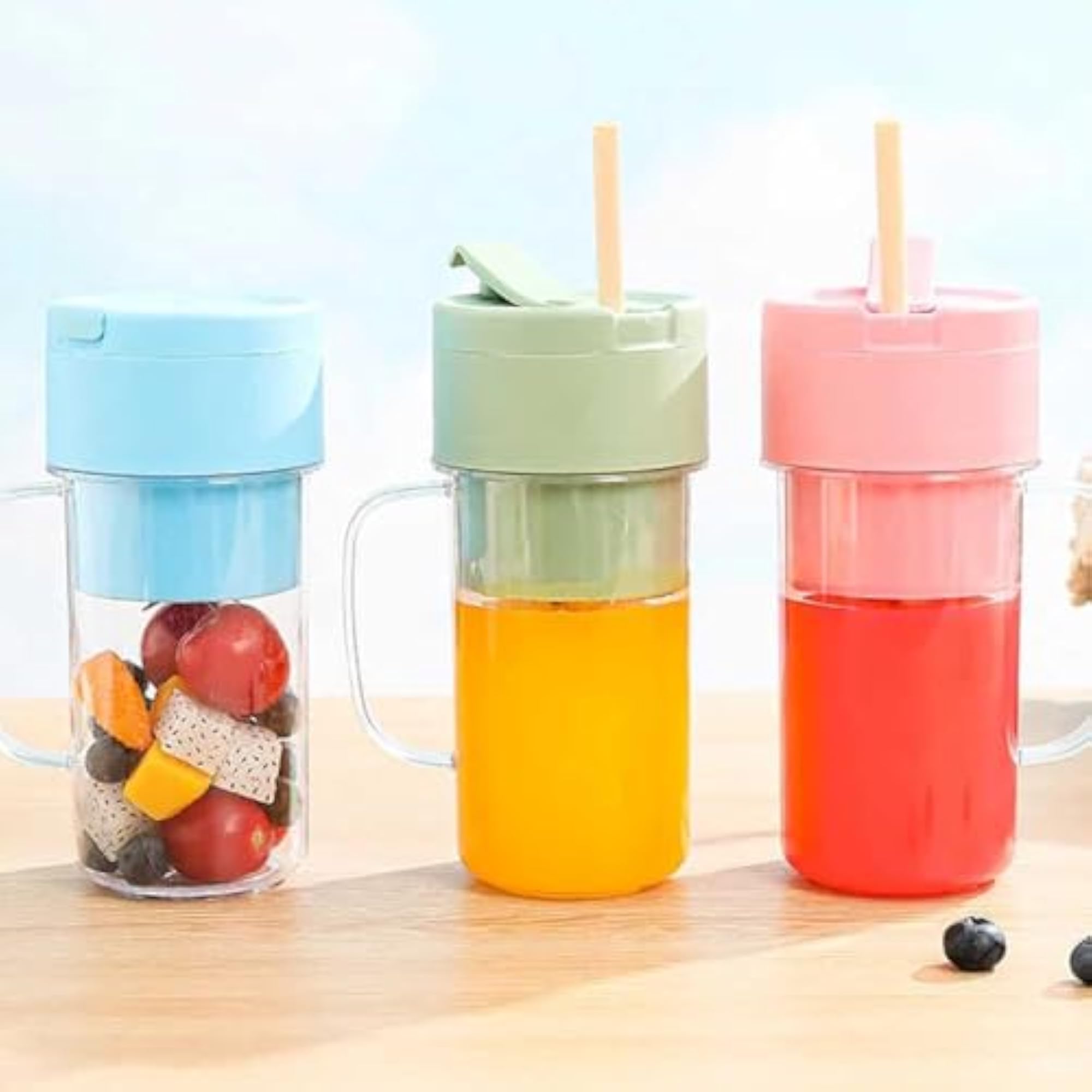 Electric Blender Cup Fruit Juice Mixer Portable Lightweight