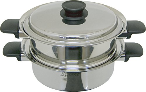 ウルシヤマ金属工業 蒸し器 23cm 熱伝導性と保温性で旨味を閉じ込める 美味しく調理 ガス・IH対応 ステンレス製 日本製 SG製品 スピーネ SPNS-23SM スチーマー ステンレス製